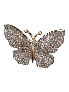 Butterfly Brooch with Rhinestone